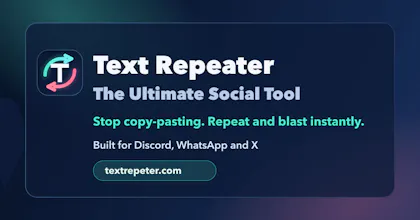 Text Repeater for social media gallery image