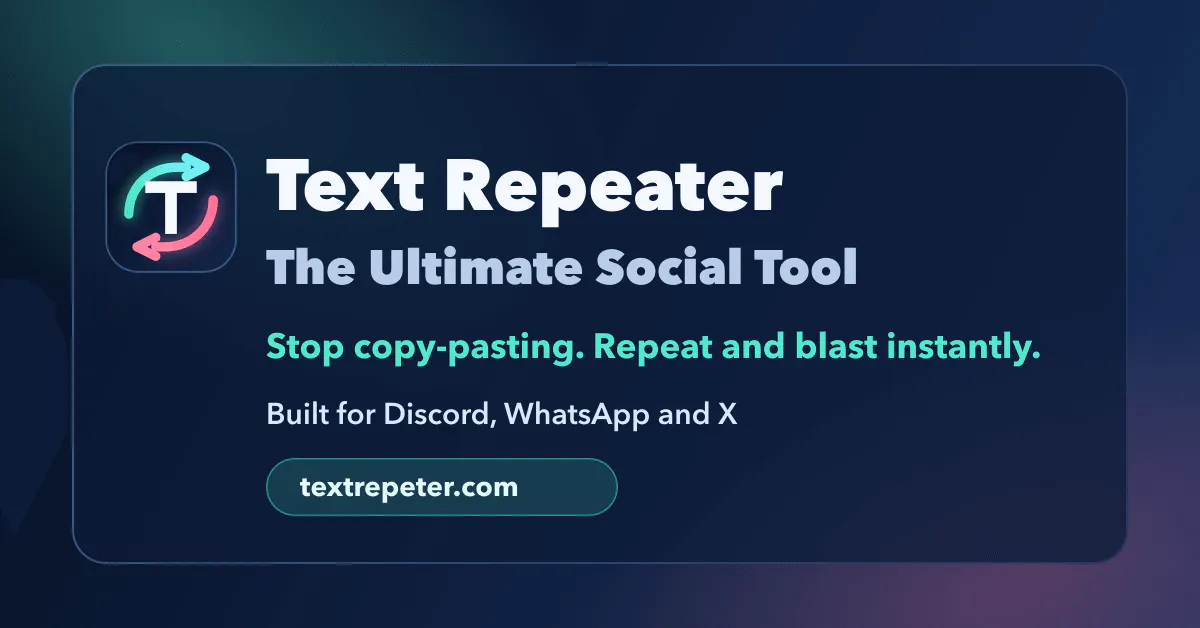Banner del producto Text Repeater for social media