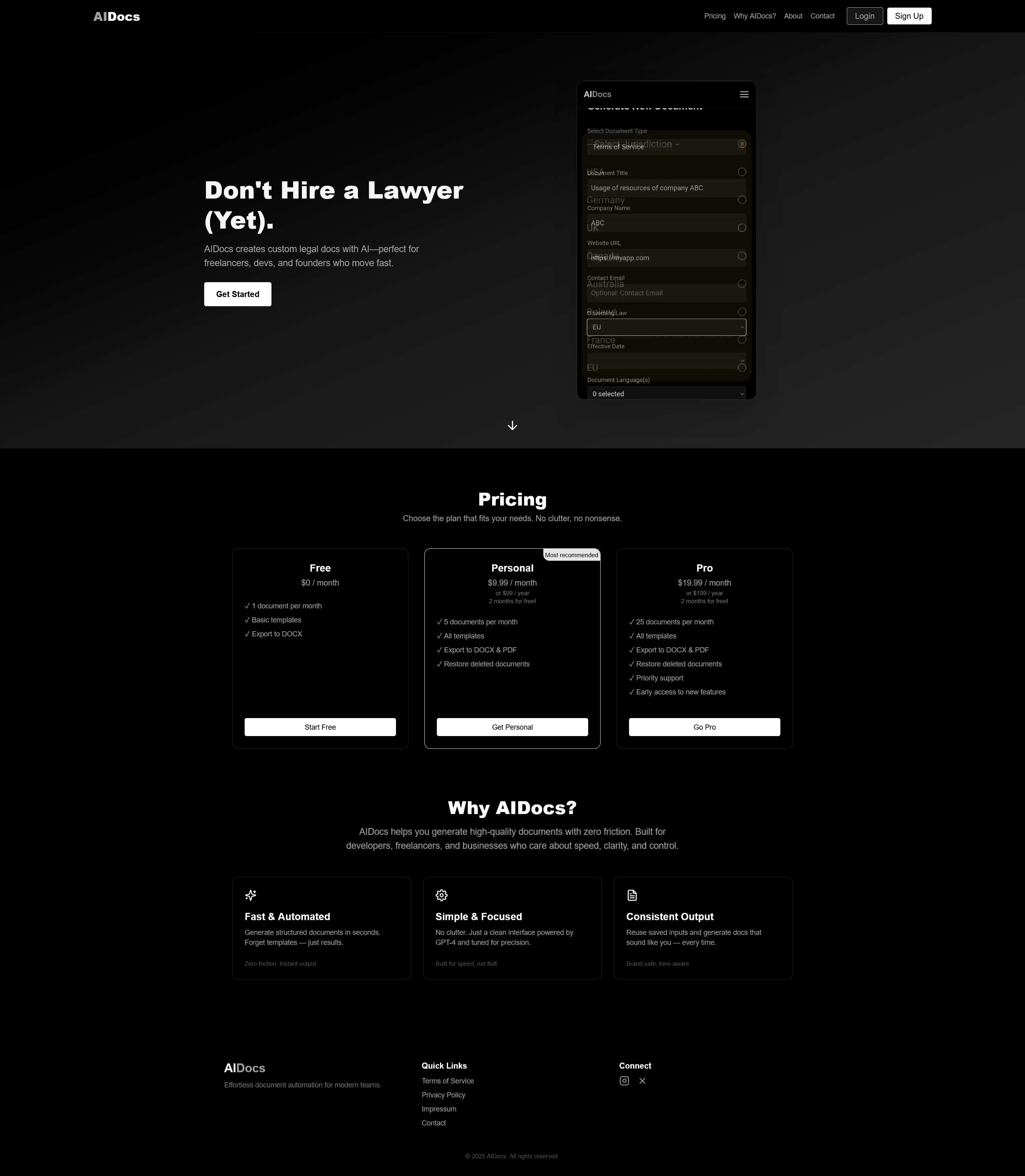 AIDocs - AI Document Generator gallery image