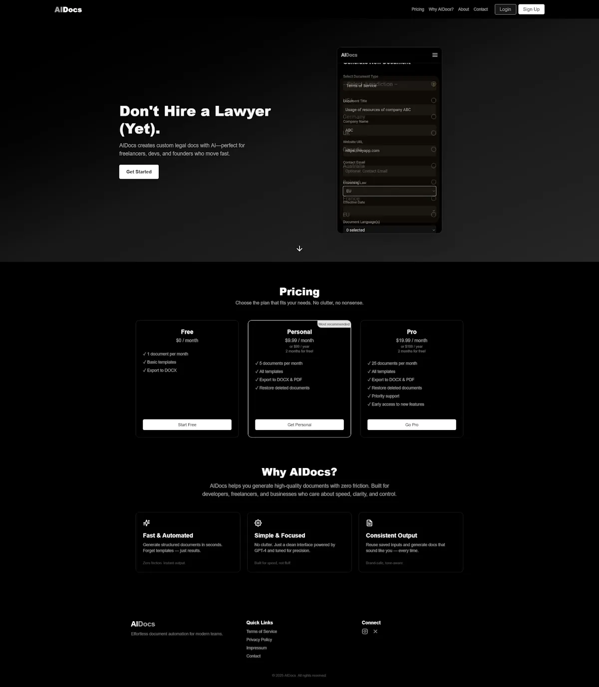 AIDocs - AI Document Generator