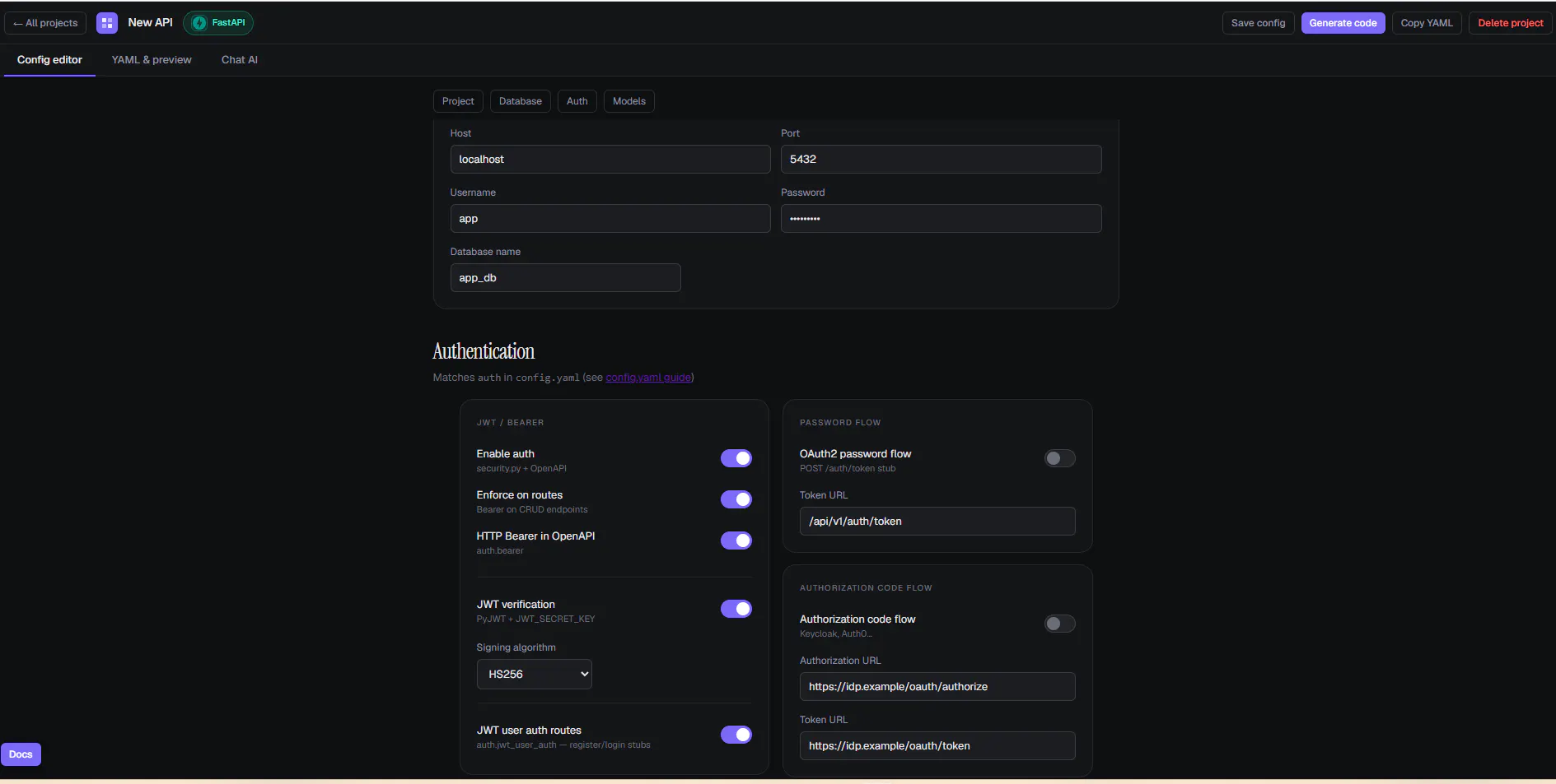 FastDev — API generator in minutes gallery image