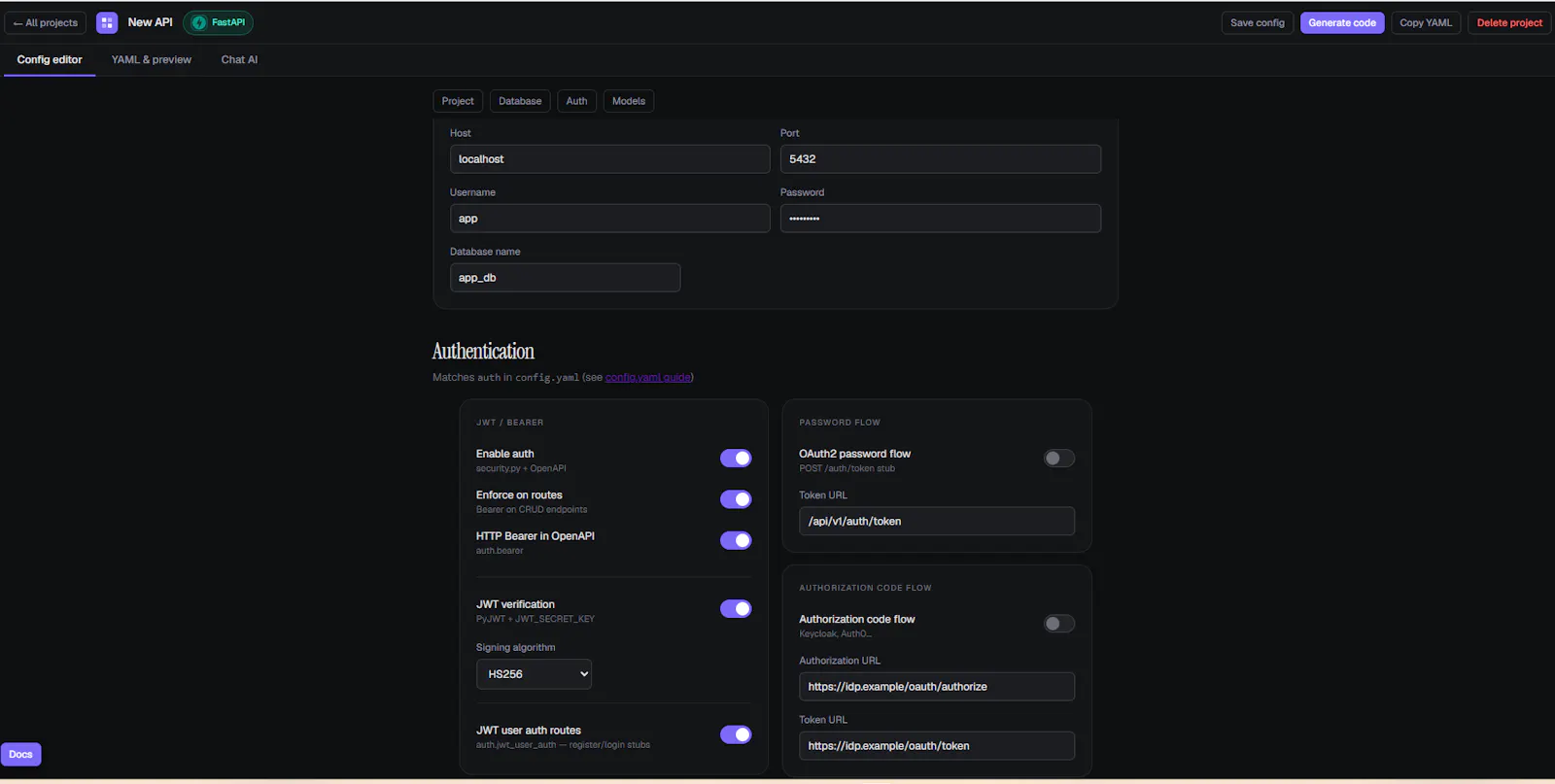 FastDev — API generator in minutes screenshot 4