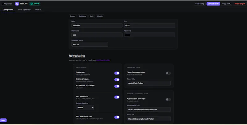 FastDev — API generator in minutes screenshot 4