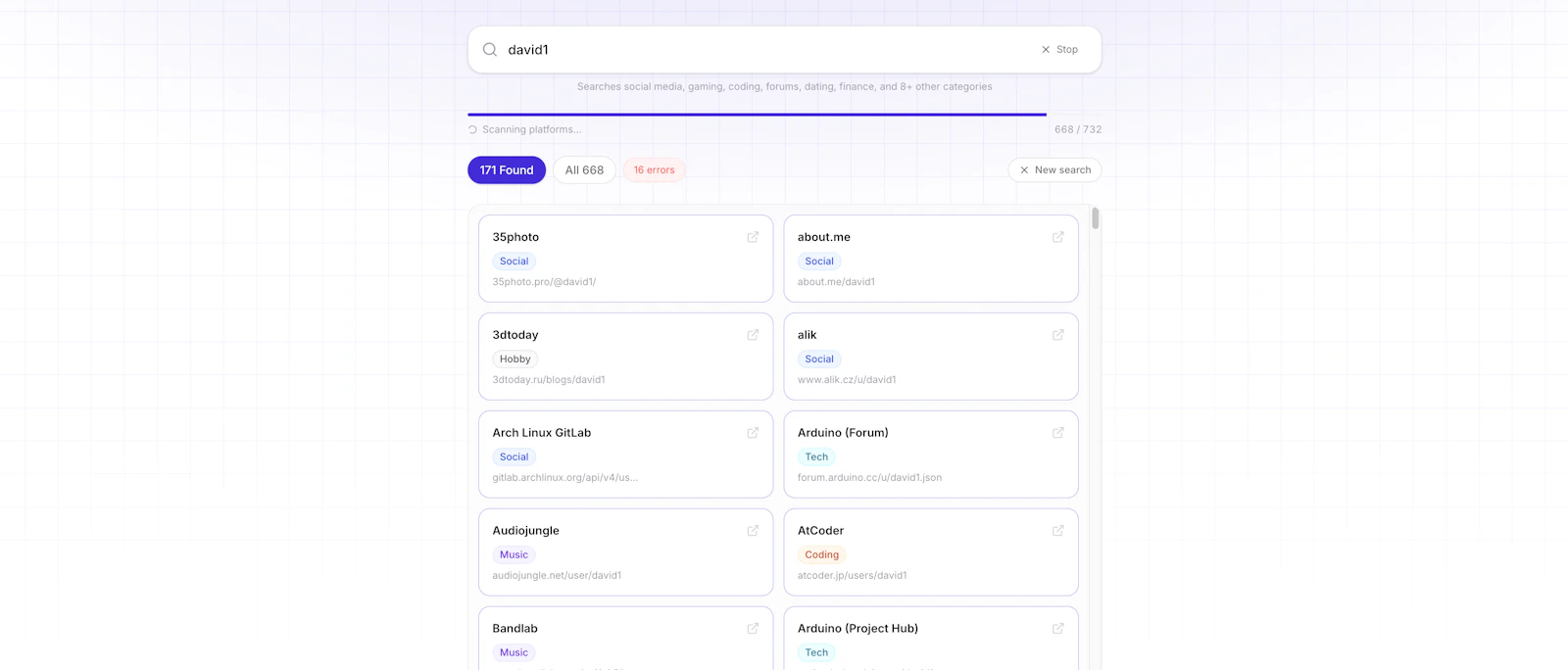 WhatsMyName App screenshot 2