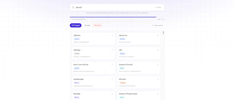 WhatsMyName App screenshot 2