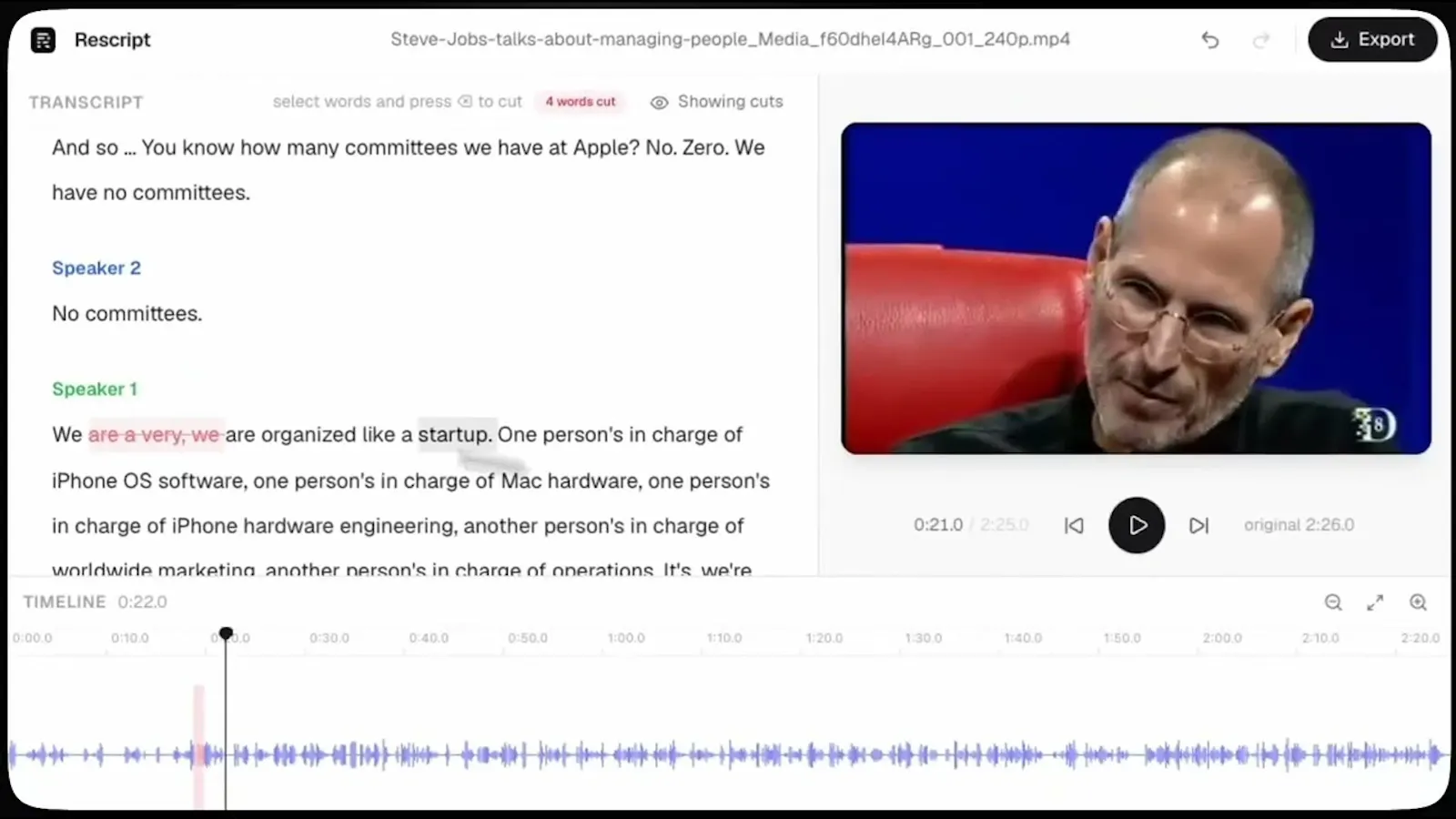 Rescript screenshot 1 (video preview)