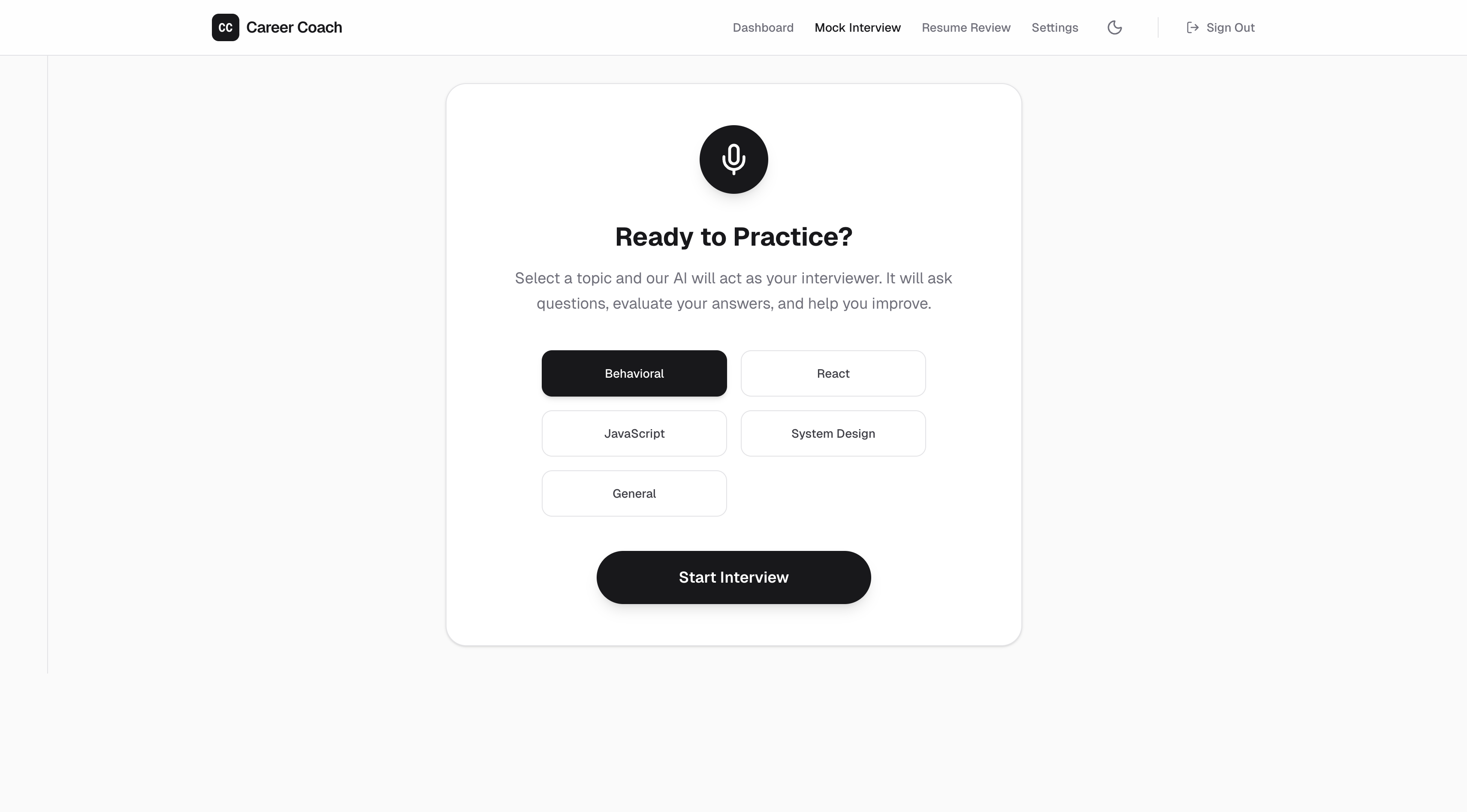 Career Coach AI - Screenshot 2 showing product features and functionality