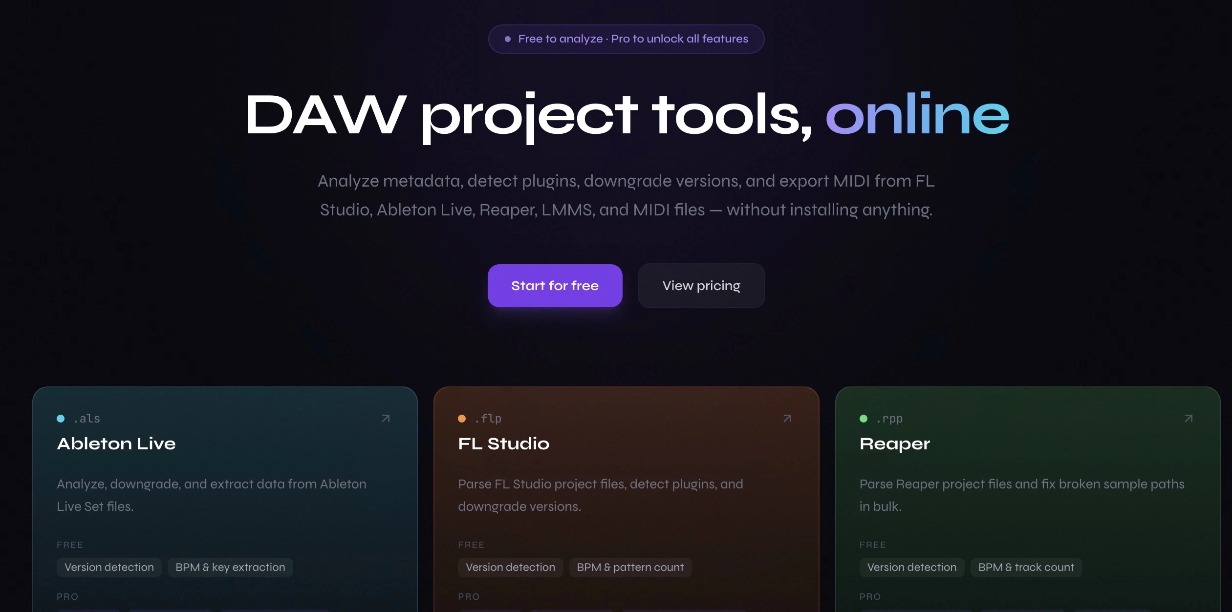 DAW Converter screenshot 1