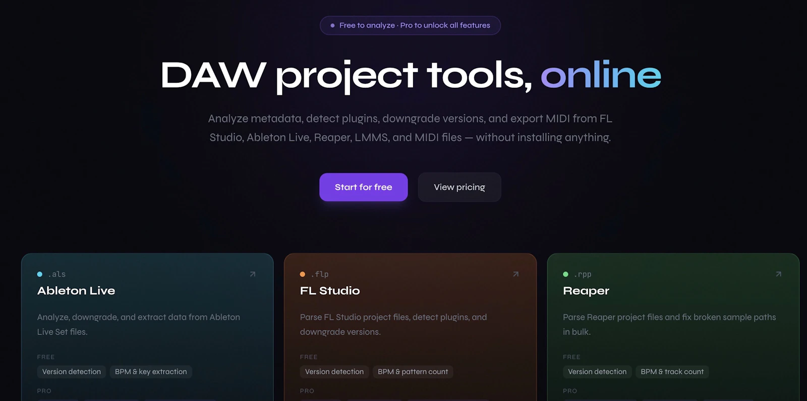 DAW Converter screenshot 1