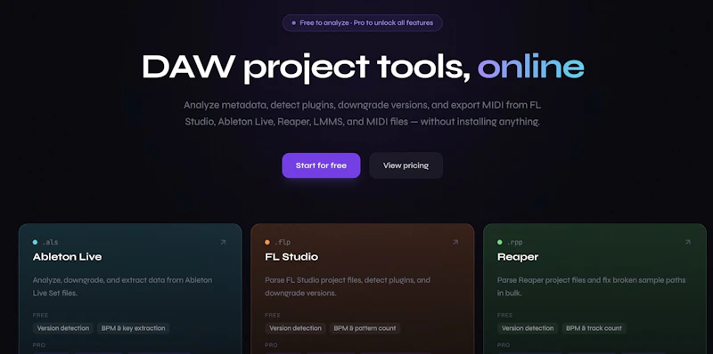 DAW Converter screenshot 1