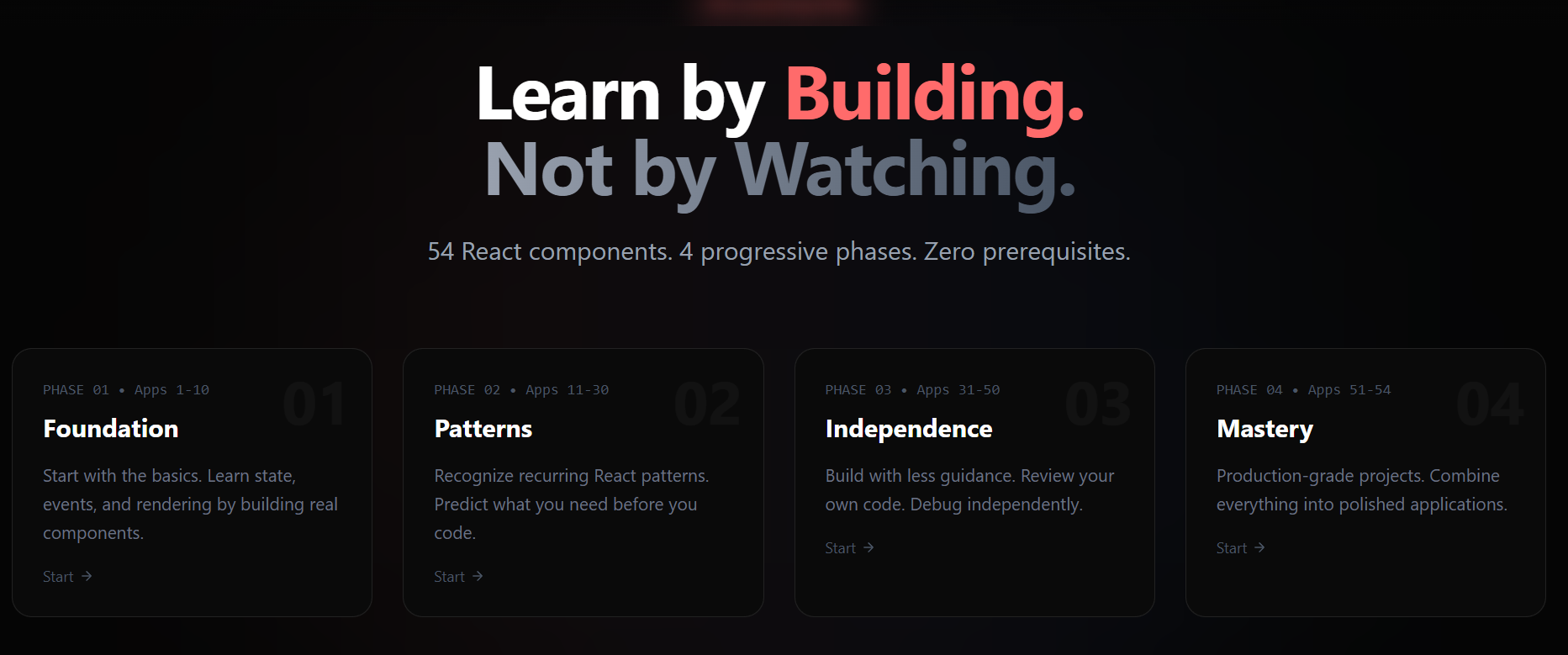 React Mastery - Screenshot 2 showing product features and functionality