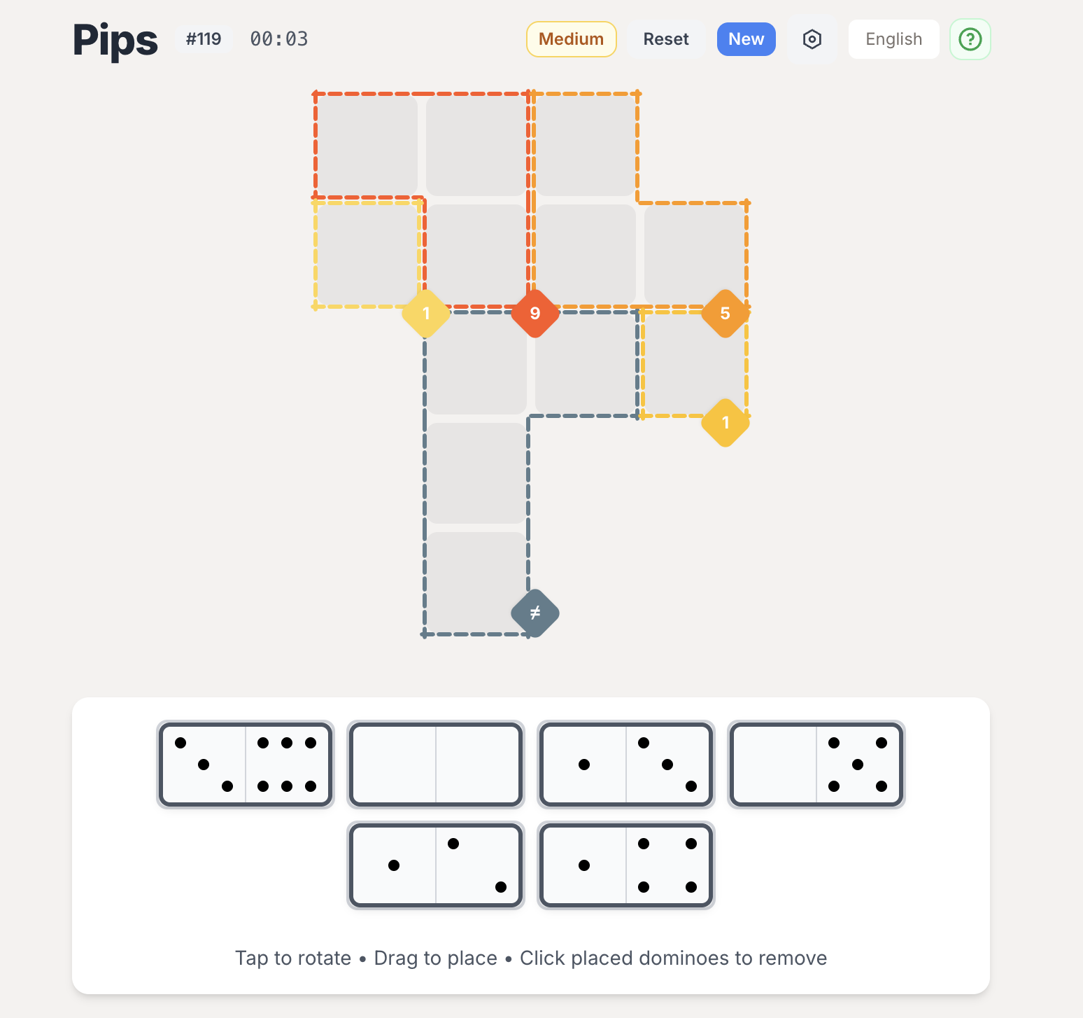 Média Game Pips - Play Unlimited - Remplissez le conseil d'administration de dominos et remplissez toutes les conditions 1