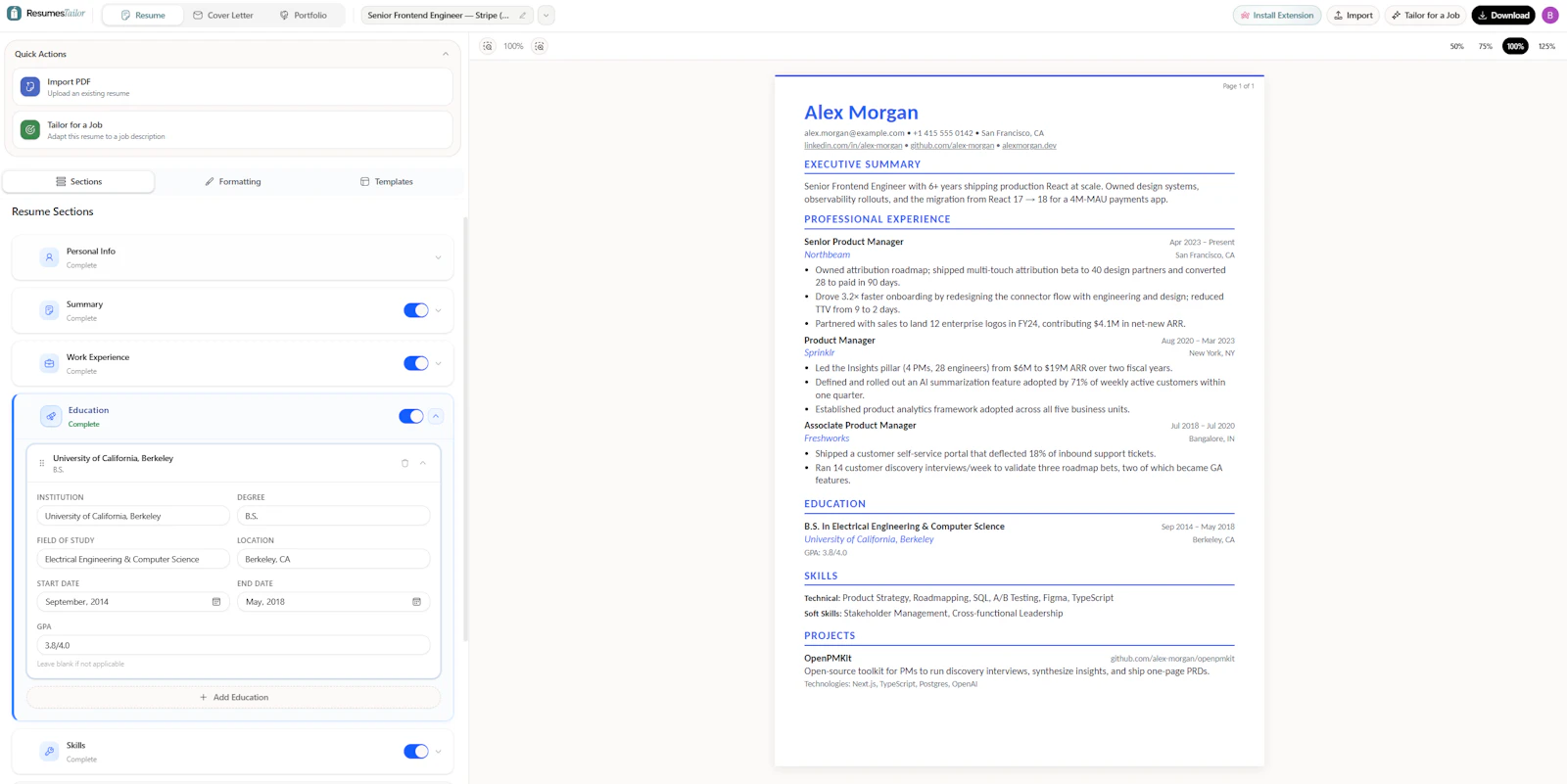 ResumesTailor screenshot 3