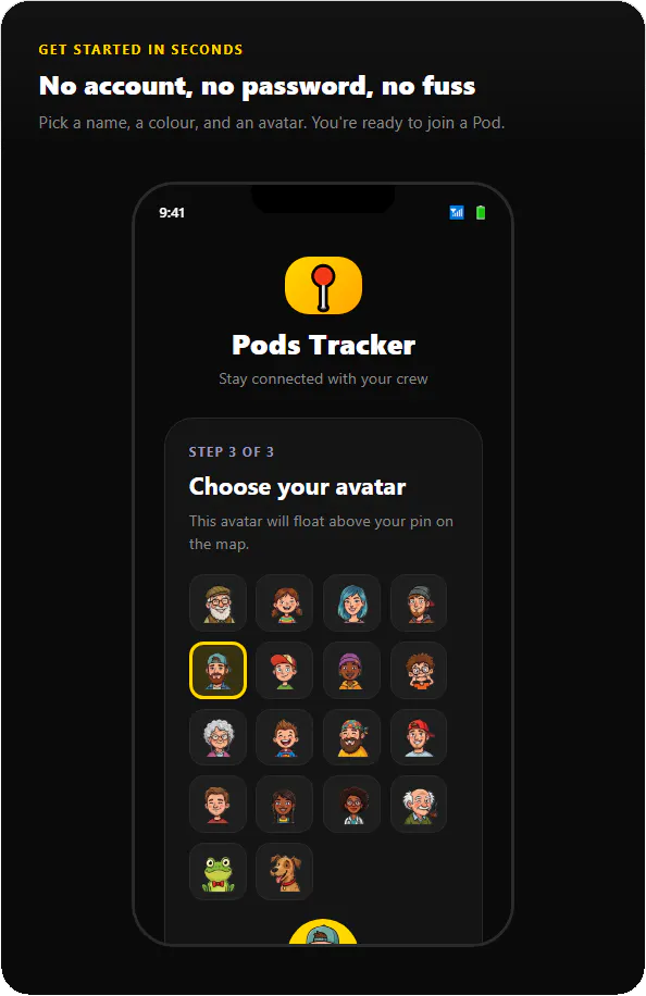 PODS Buddy Tracker  gallery image