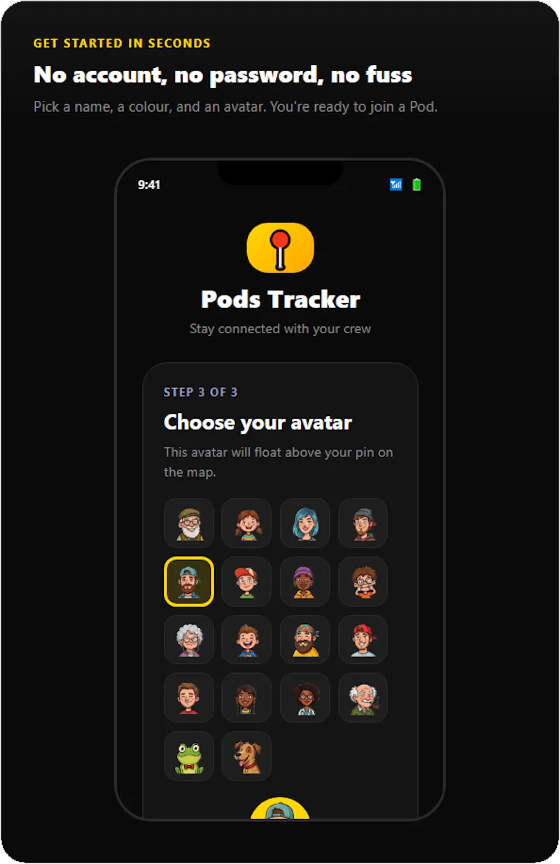 PODS Buddy Tracker  screenshot 2