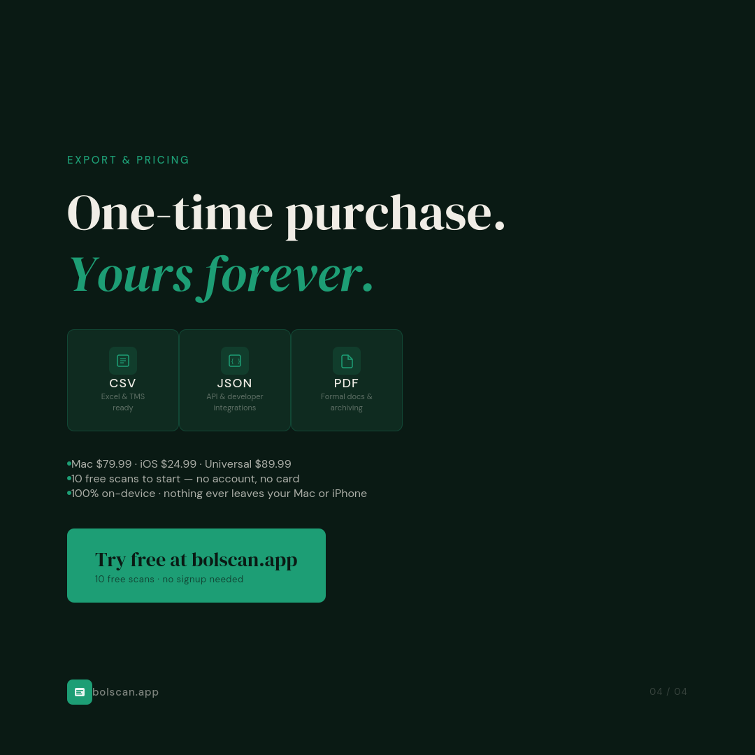 BolScan Bill of Lading Scanner gallery image