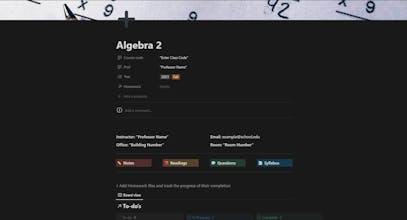 Notion, Student Dashboard gallery image
