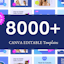 8000 + CANVA EDITABLE TEMPLATES BUNDLES