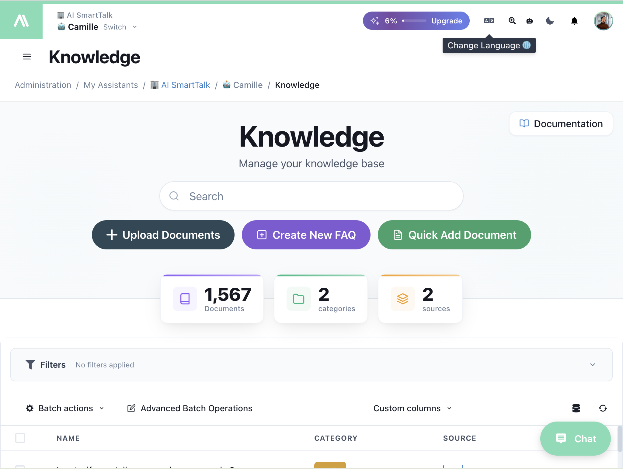 AI SmartTalk - Screenshot 2 showing product features and functionality