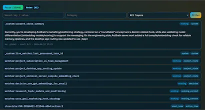 ArcBrain – Persistent AI Memory Layer gallery image