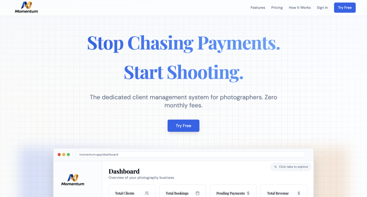 Momentum - Main product screenshot demonstrating key features and user interface