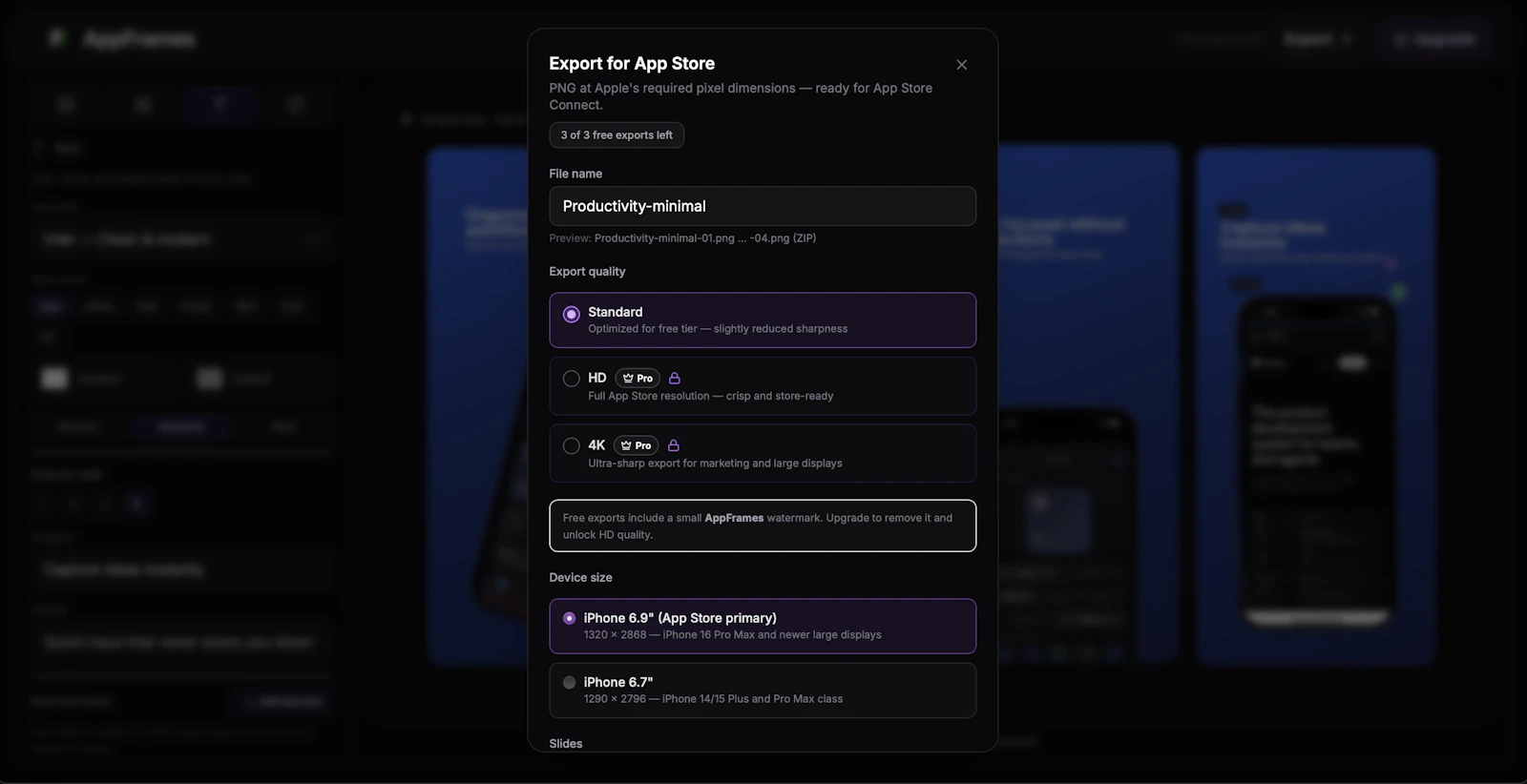 AppFrame screenshot 4