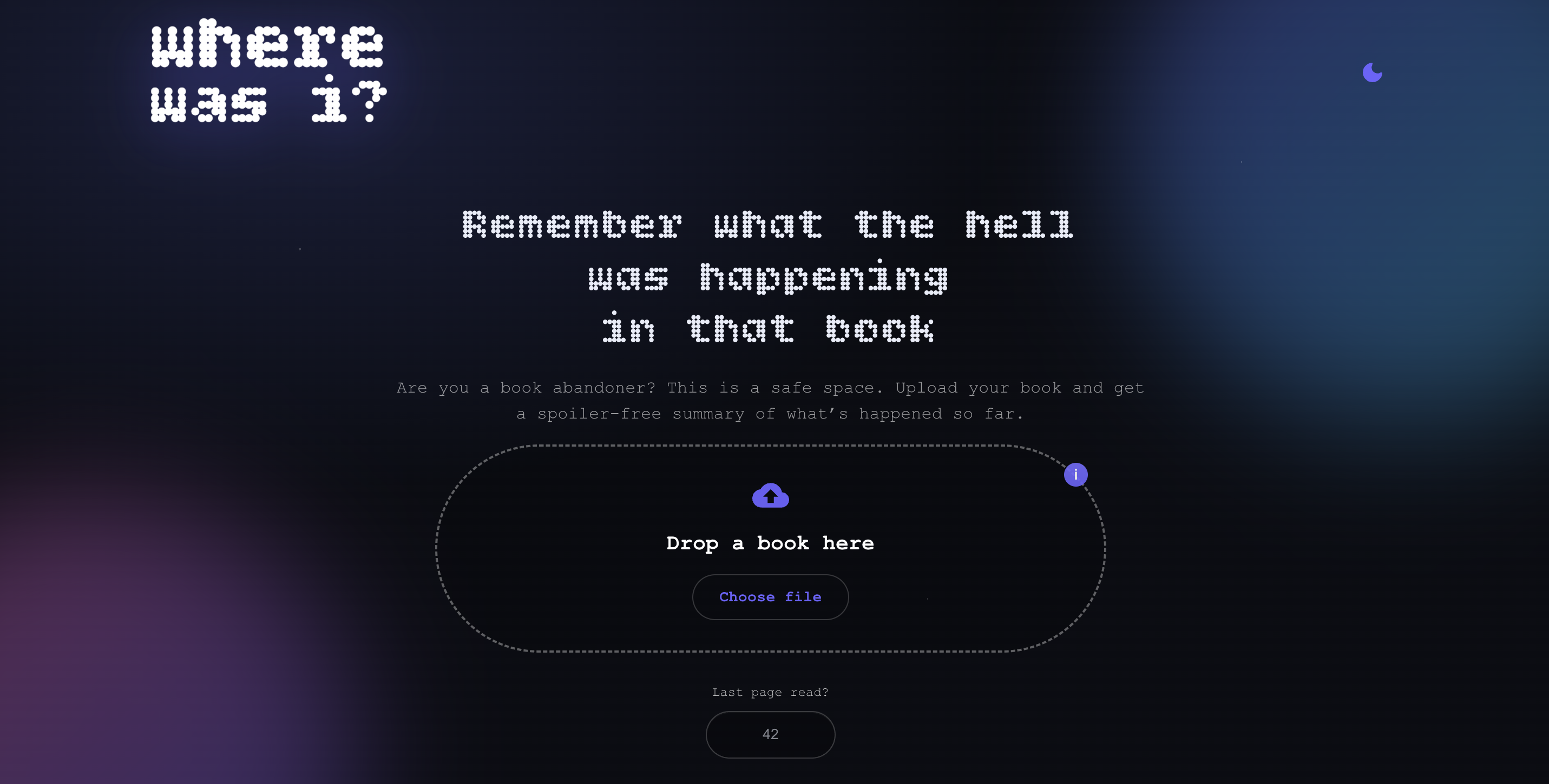 Where was I? - Screenshot 2 showing product features and functionality
