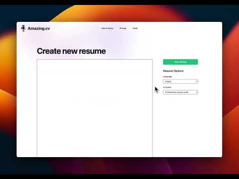 startuptile Amazing CV-Get a professionally written resume in minutes using AI