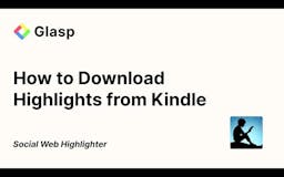 Kindle Highlight Export by Glasp media 1