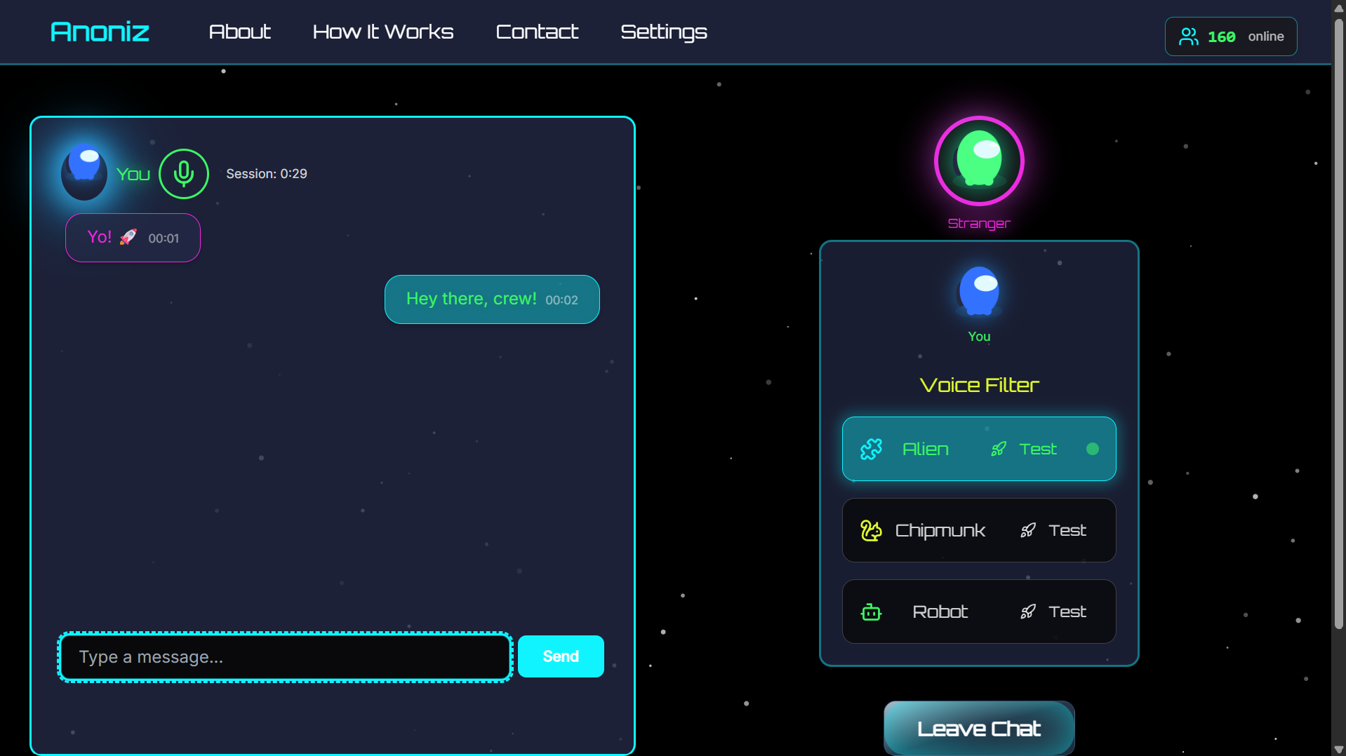 Anonimo - Chat anonimo Web3 con filtri vocali e sicurezza Ethereum media 4