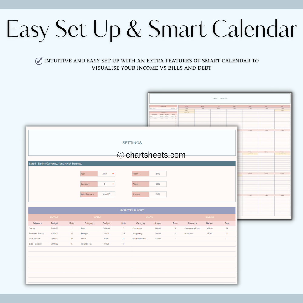50/30/20 Budget Spreadsheet Template media 4