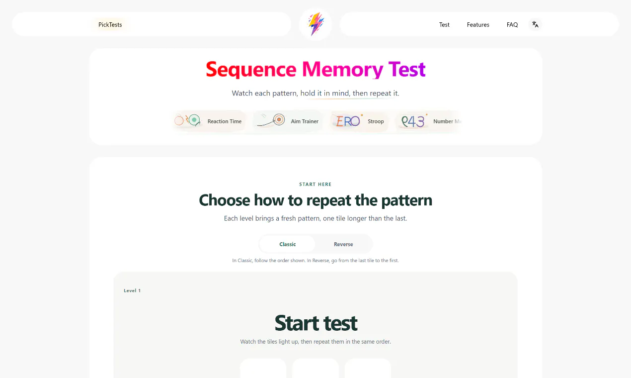 Pick a Test gallery image
