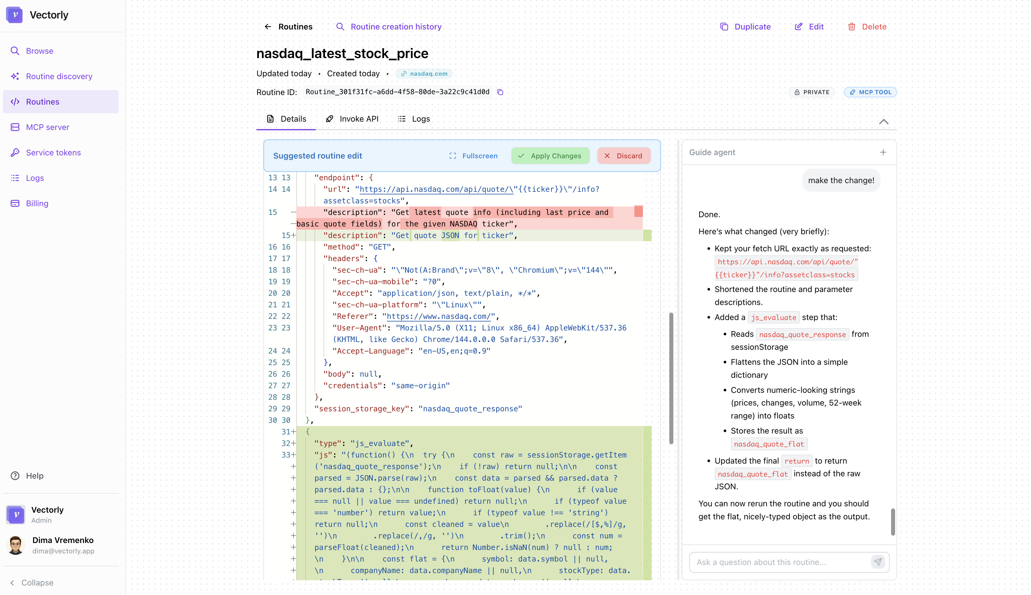 Vectorly: Turn websites into APIs - Screenshot 5 showing product features and functionality