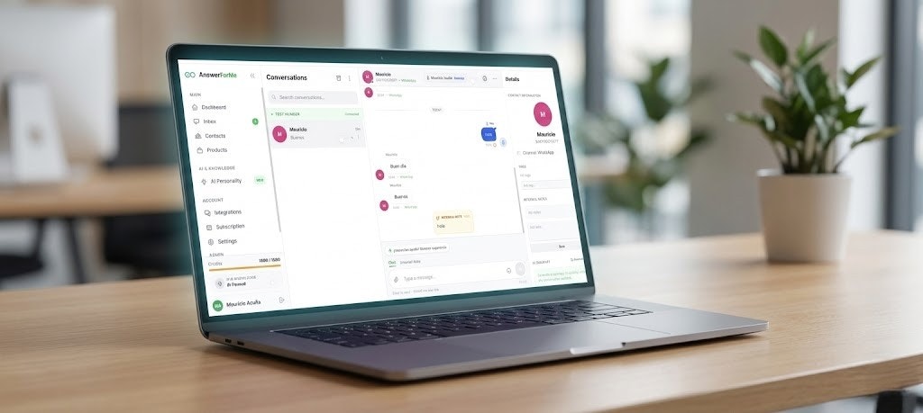 AnswerForMe - Screenshot 2 showing product features and functionality