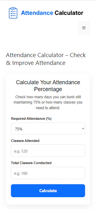 Attendance Calculator gallery image