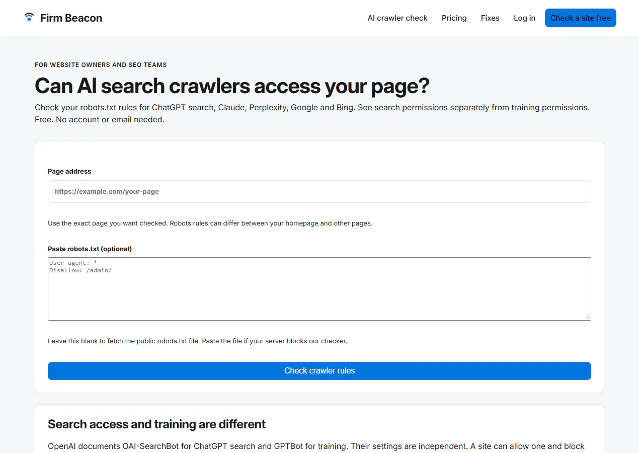 AI Crawler Access Checker gallery image