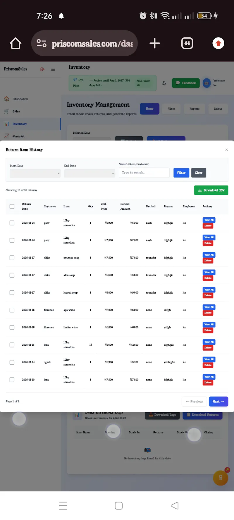 PriscomSales screenshot 4