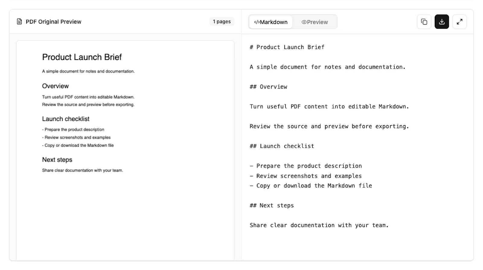 PDF To Markdown screenshot 3
