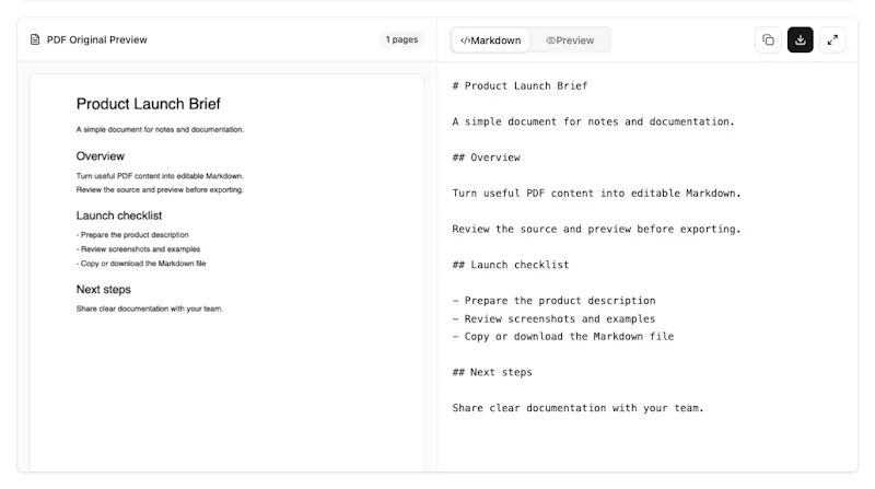 PDF To Markdown screenshot 3