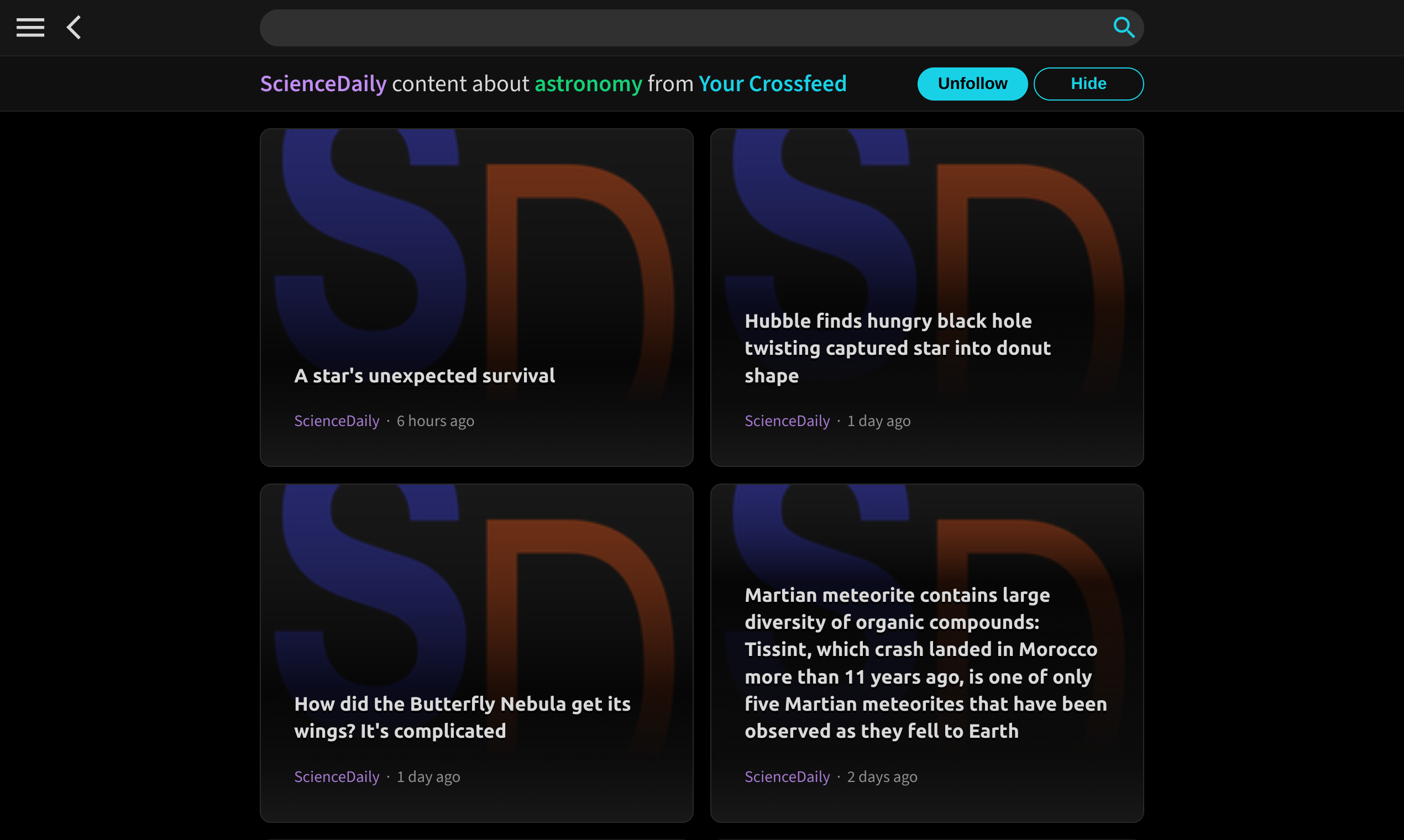 Crossfeed - Volg en filter nieuws, RSS, YouTube en meer media 5