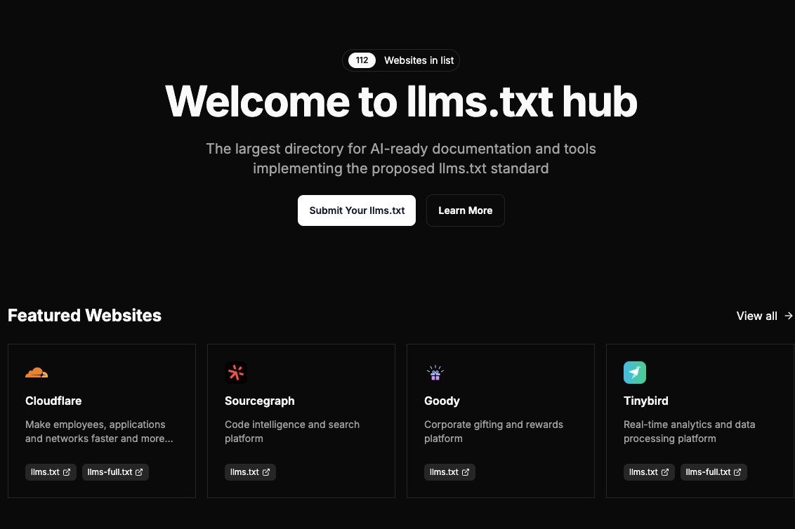 llms.txt hub gallery image