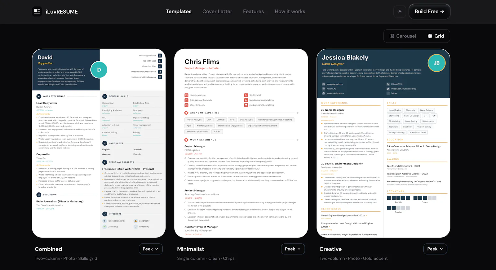 Free Online Resume Builder — iLuvRESUME screenshot 3