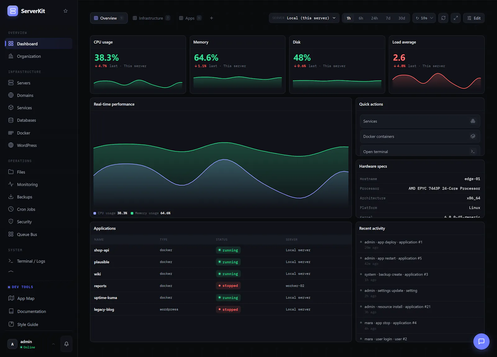ServerKit screenshot 1