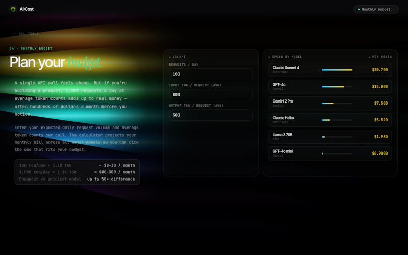 AI Cost —Token Counter & Cost Calculator screenshot 4