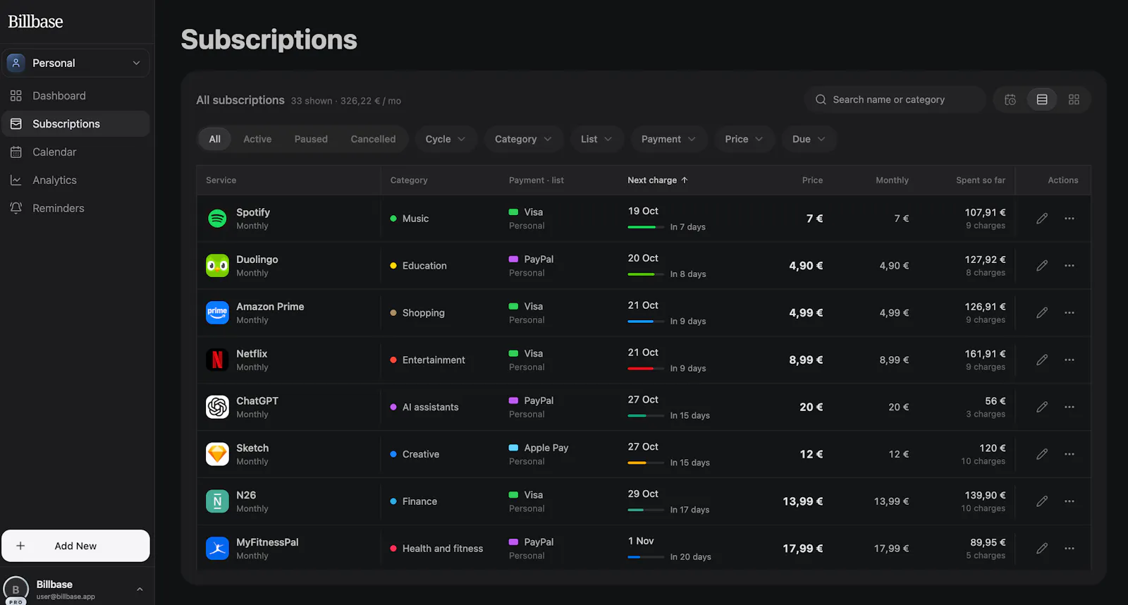 Billbase screenshot 8