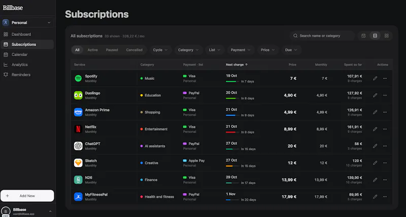 Billbase screenshot 8