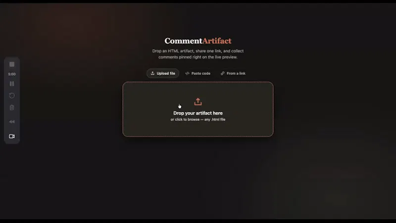 CommentArtifact screenshot 1 (video preview)