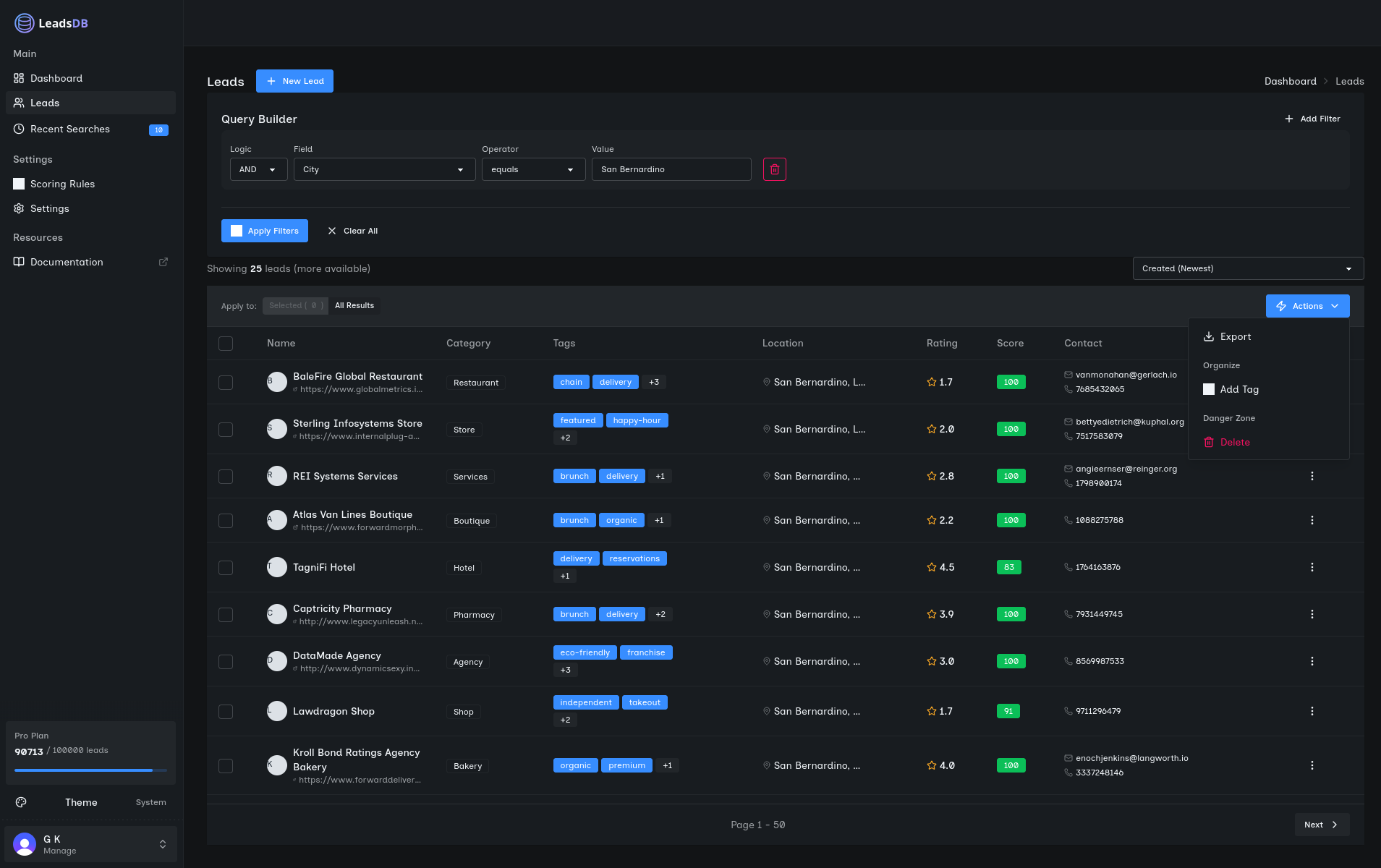 LeadsDB - Manage Leads via API & AI gallery image