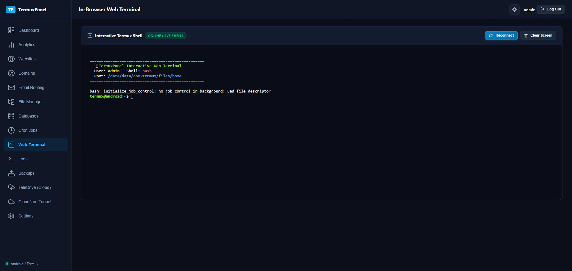 TermuxPanel gallery image
