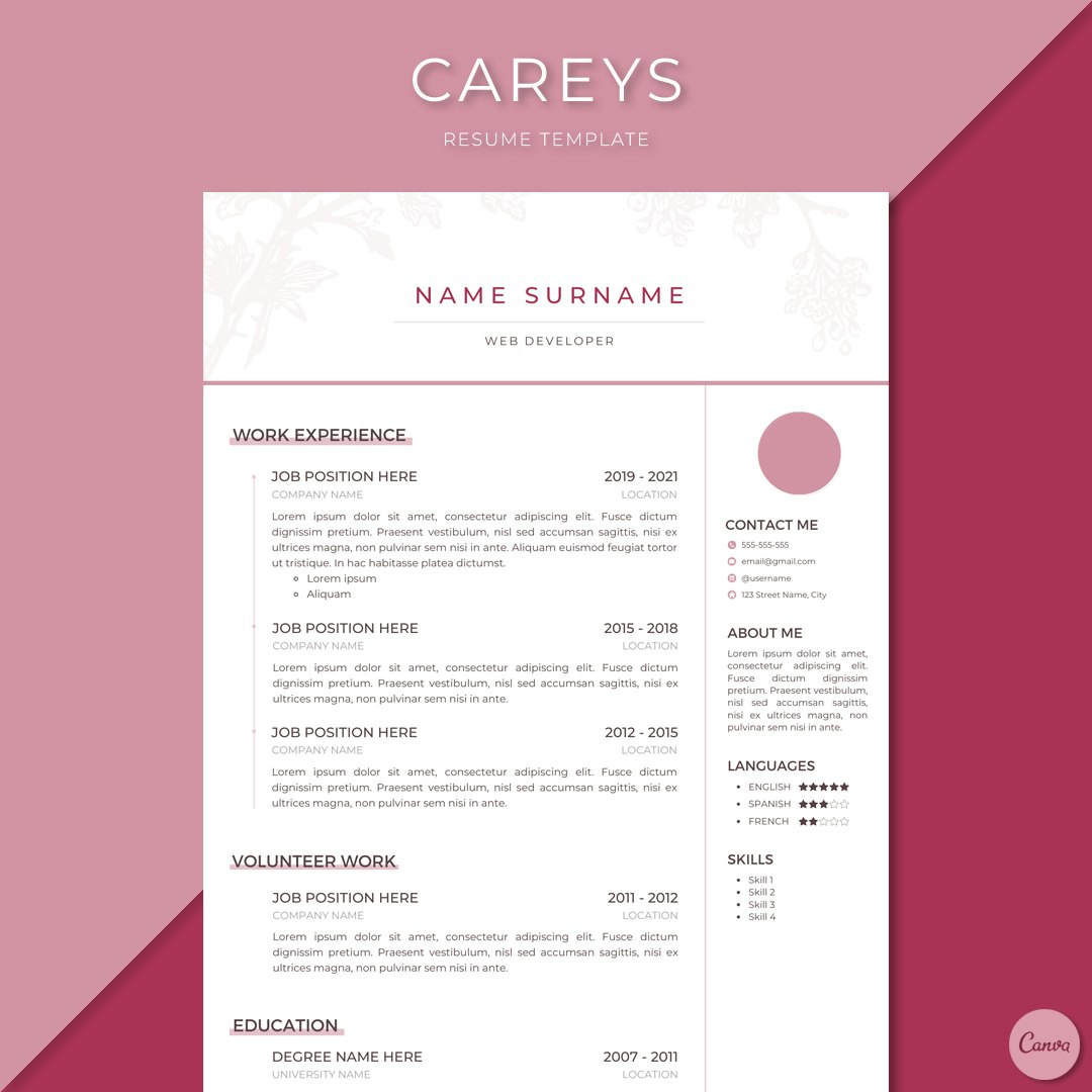 Careys - Resume Template gallery image
